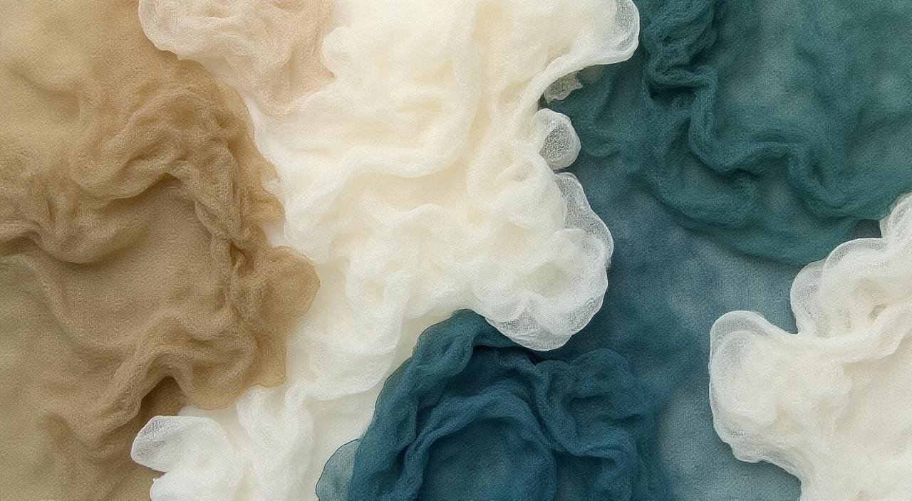 Close-up of innovative sustainable biological fabric textures