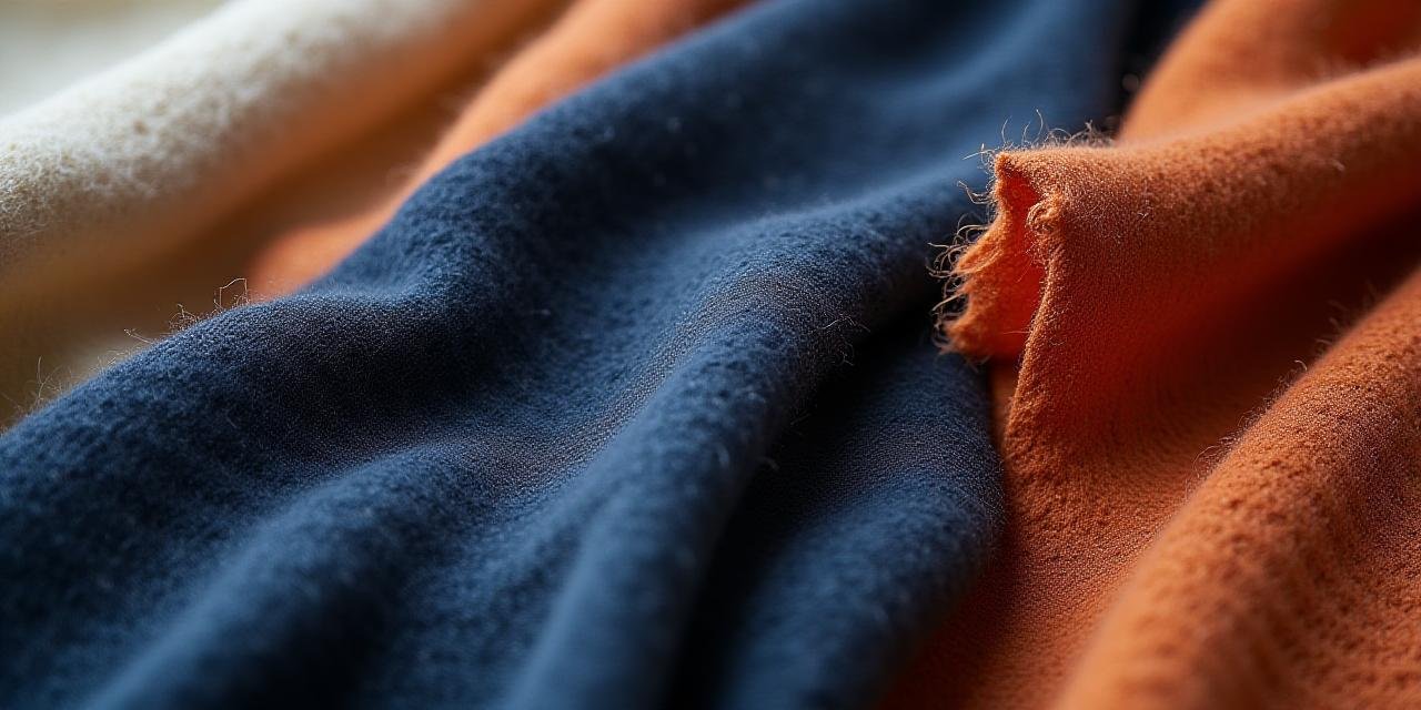 Close-up of innovative sustainable fabric textures